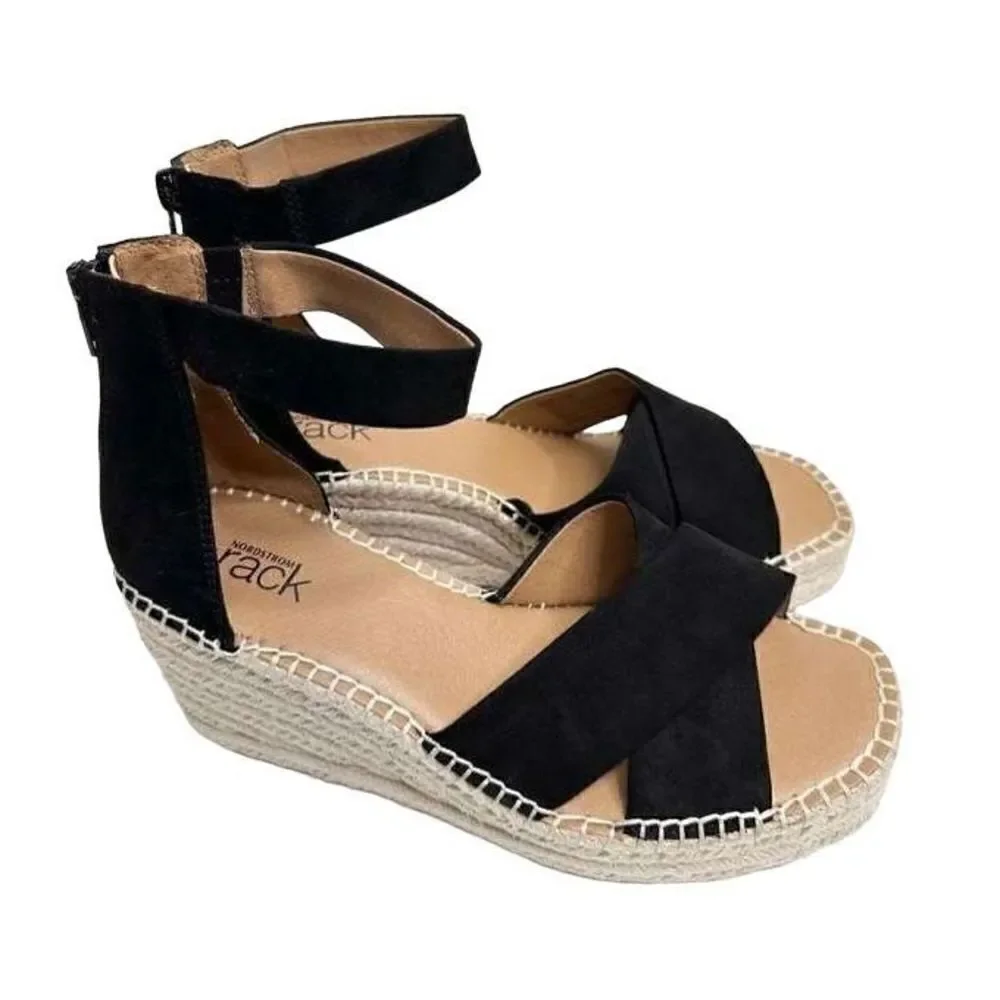 Nordstrom Rack Sandals Womens Caroline Platform Wedges Size 7.5